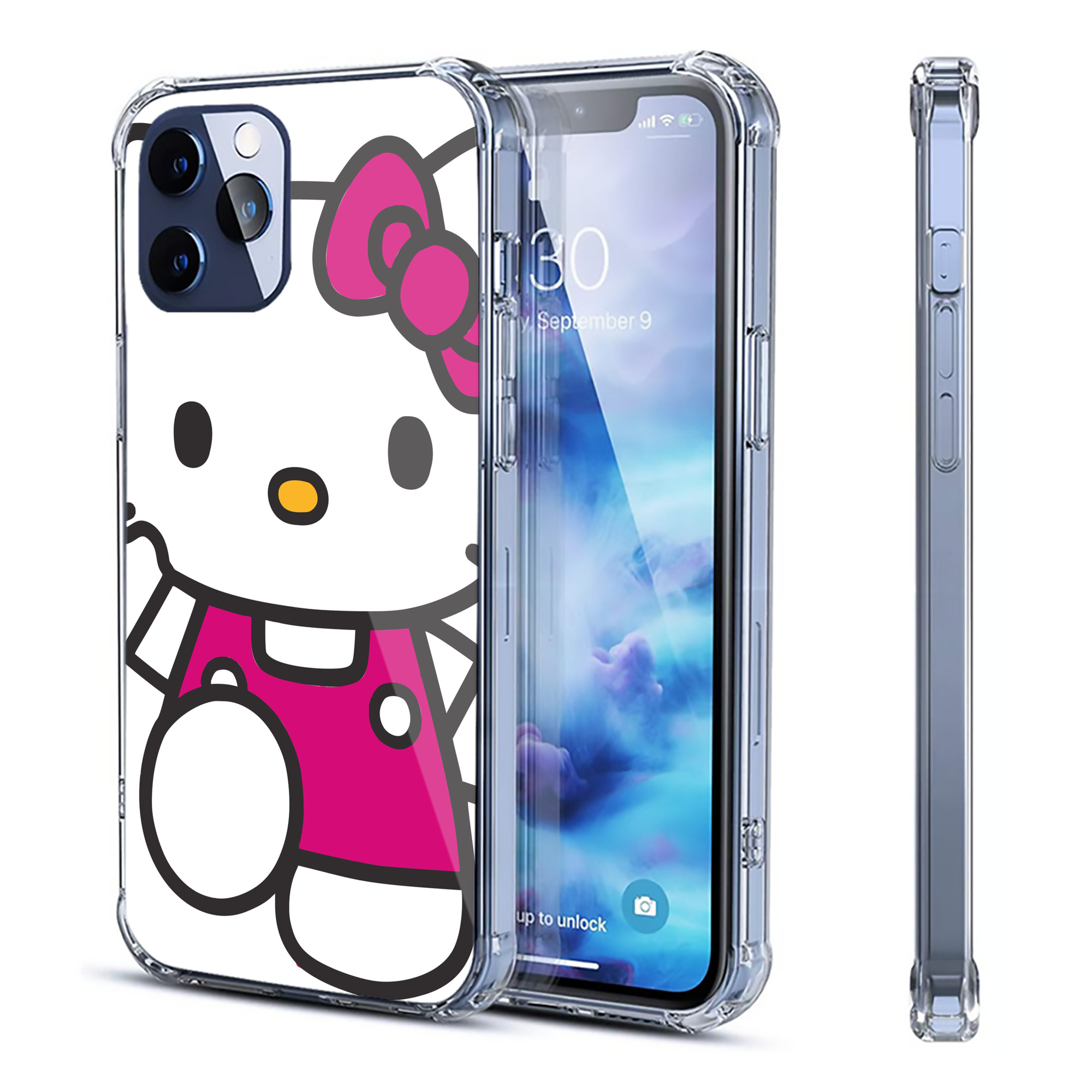 （画像用） Hello Kitty ハローキティ 【iPhone 12シリーズ対応】透明スマホケース（クリアソフトケース）